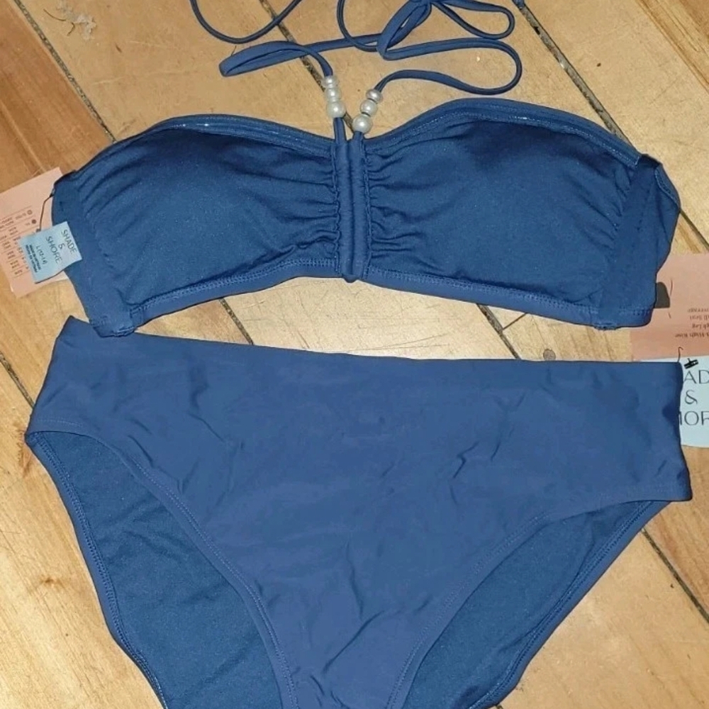 Shade & Shore Bikini, Size Large, Blue